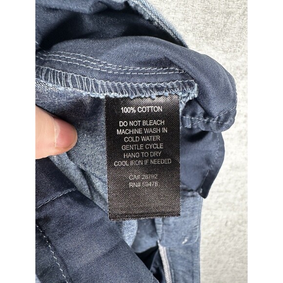 Kenar Blue Scalloped Hem Shorts Size 4 Flat Front Pockets Woman’s - Picture 3 of 7